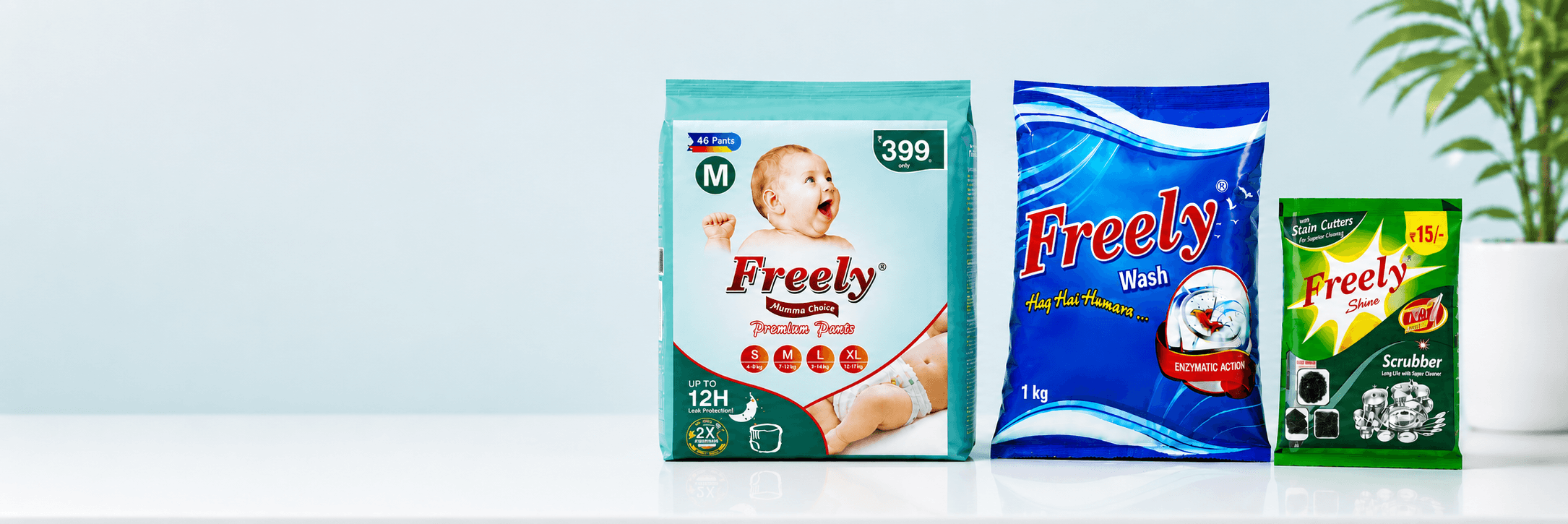 Freely featured product range